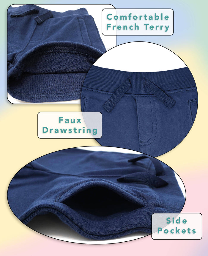 French Terry Cotton Shorts With Pockets