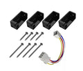 Furrion Chill® Conversion Kit 2021123542 - Black Brackets, Screws & Wiring Harness Flat Lay | United RV Parts