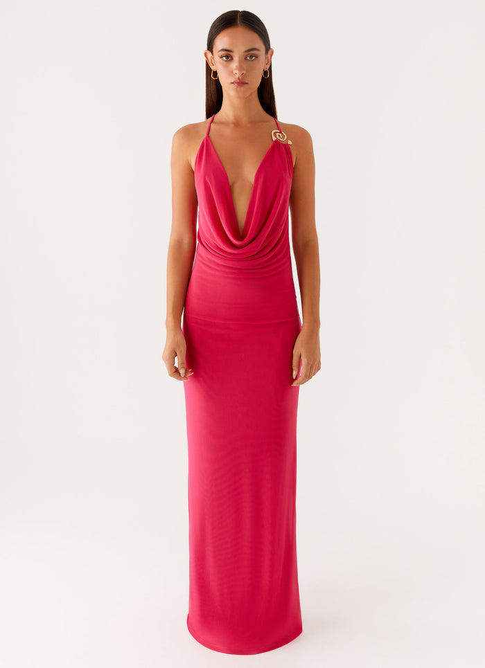 Game Player Maxi Dress Hot Pink 1