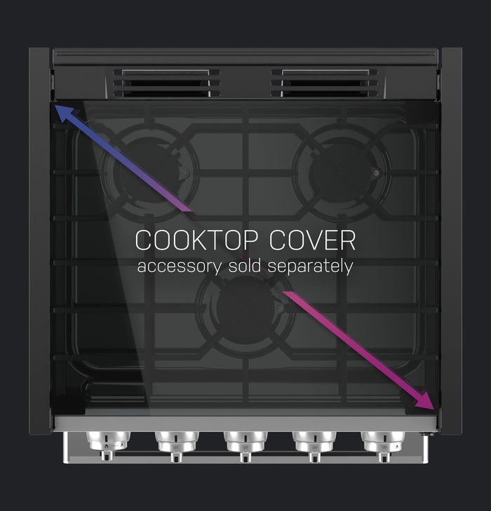 Black Gas Cooktop Burner Layout - Top View Detail | United RV Parts