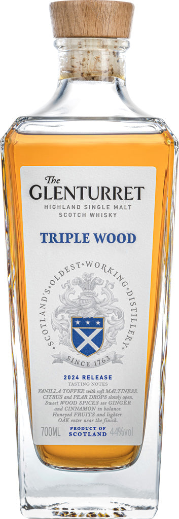 Glenturret Single Malt Scotch Whiskey Triple Wood 2024 Release 700ml