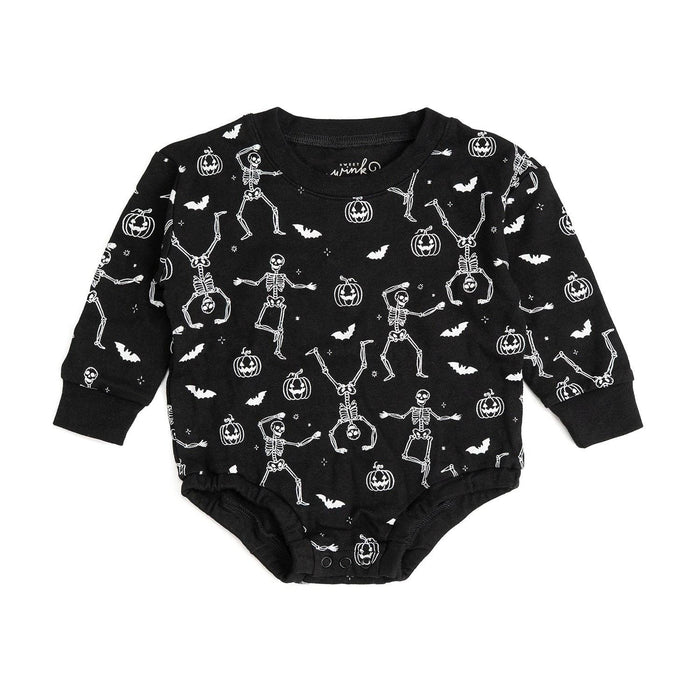 Glow In The Dark Silly Skelly Long Sleeve Romper