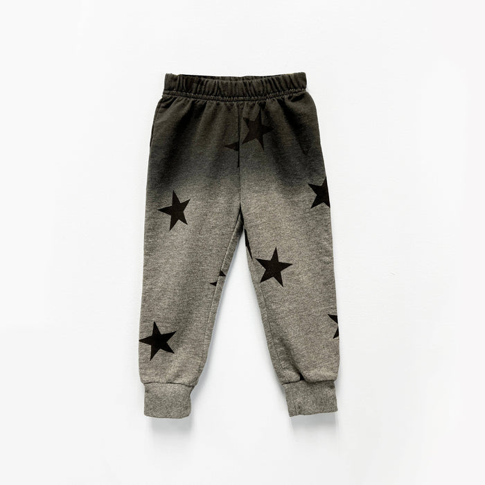 Gray Ombré Star Zip Hoodie Set