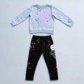 Gray Smiley Sweatshirt + Legging Set (Infant)
