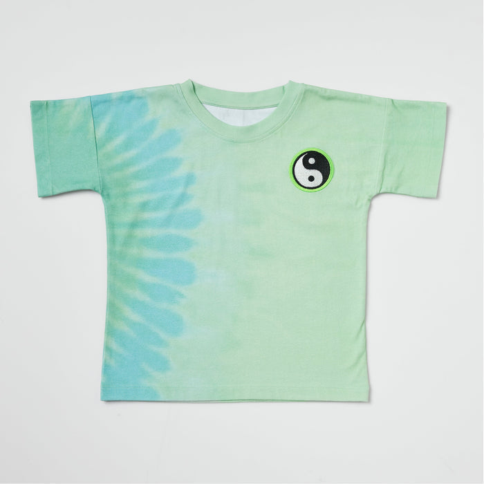 Green Tie-Dye Yin Yang T-Shirt