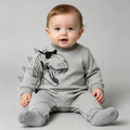 Grey 3D T-Rex Romper