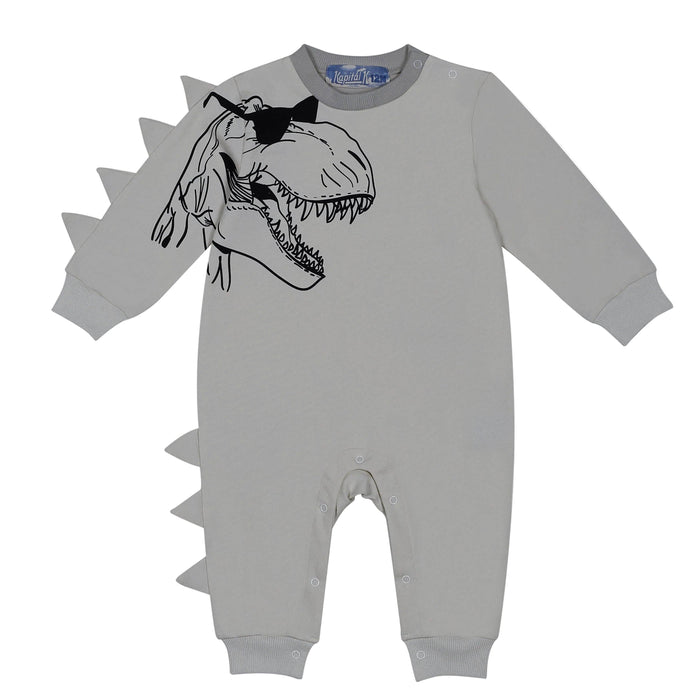 Grey 3D T-Rex Romper