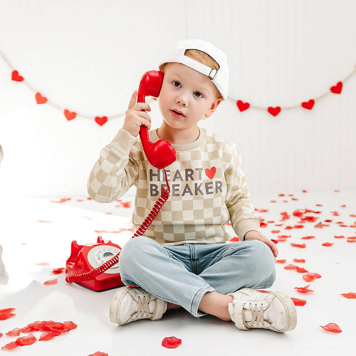 Heartbreaker Checkered Baby Sweatshirt