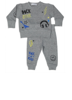 Heather Grey Rock Doodles French Terry Set