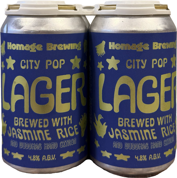 Homage Brewing Buddha Pop Rice Lager 12oz 4pk Cans
