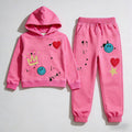 Hot Pink Patch Hoodie + Jogger Set (Infant)