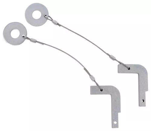 Silver Metal Husky L-Pin Lanyard Set - Top View | United RV Parts
