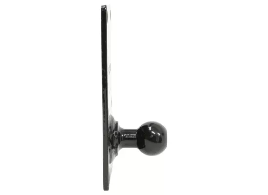 Black Steel Trailer Sway Control Ball with Mounting Plate - Side Profile View | United RV Parts