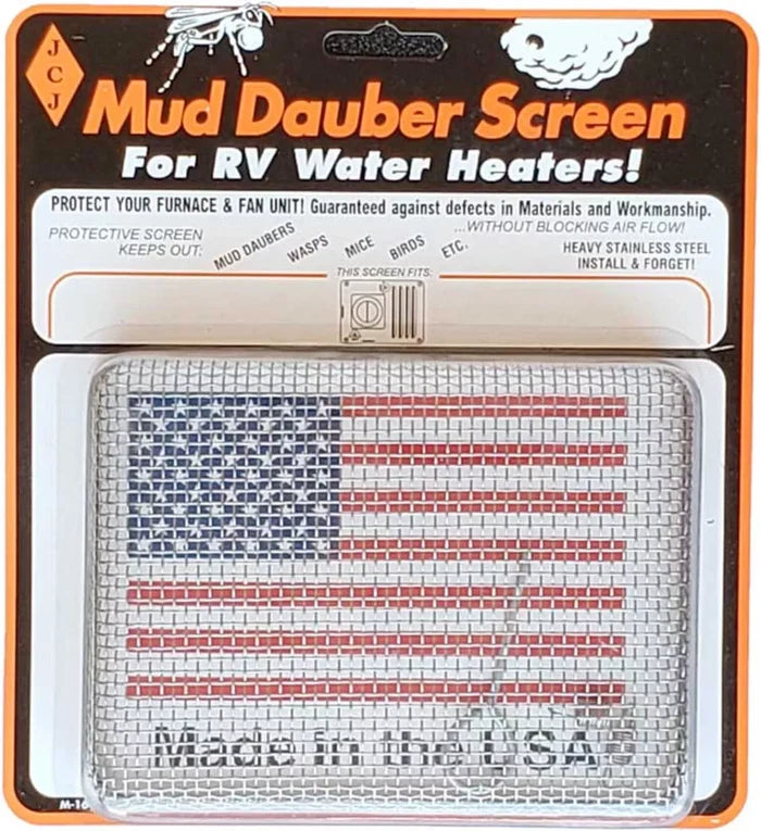 JCJ Enterprises M1600 Stainless Steel Mud Dauber Screen for RV Water Heaters - Front View | United RV Parts