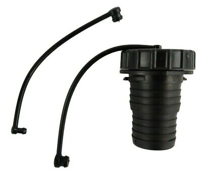 Black JR Products RV Gravity Water Fill Cap, Spout, and Straps - Full Set View | United RV Parts