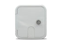 Polar White JR Products RV City Water Hatch with Key Lock - Front View | United RV Parts