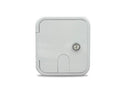 Polar White Plastic RV City Water Hatch with Key Lock - Front View | United RV Parts