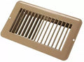 Brown Metal Floor Register 4x8 Undampered - Angled View | United RV Parts