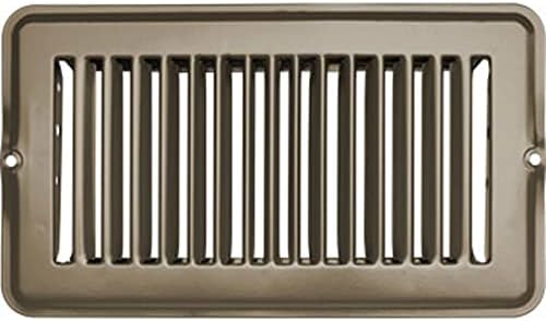 Brown Metal RV Floor Register 4x8 - Top View | United RV Parts