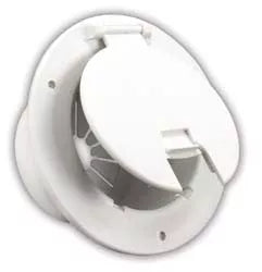 White Plastic RV Electrical Cable Hatch Model 370-2-A - Front View | United RV Parts