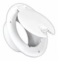 White ABS RV Electrical Cable Hatch Open View - JR Products 541-B-2-A | United RV Parts