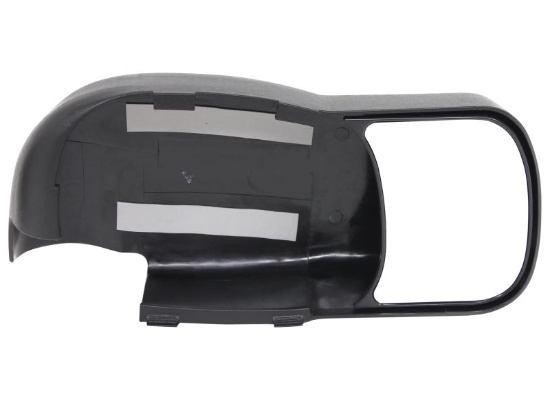 K-Source 80700 Black Snap-On Towing Mirror Installed on Ram - Rear Angle View | United RV Parts