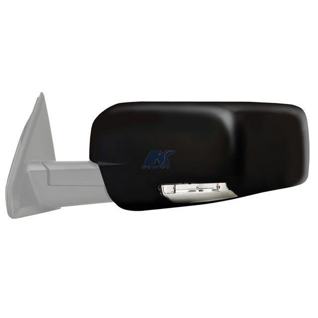 Black K-Source 80710 Ram Snap-On Tow Mirror with Turn Signal - Side Angle | United RV Parts