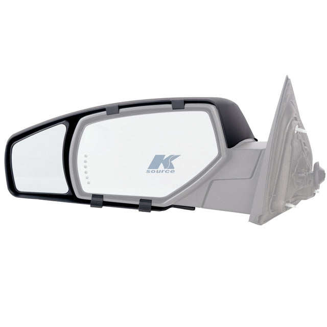 K-Source 80910 Exterior Towing Mirror Snapped onto GMC Sierra Mirror - Front View | United RV Parts