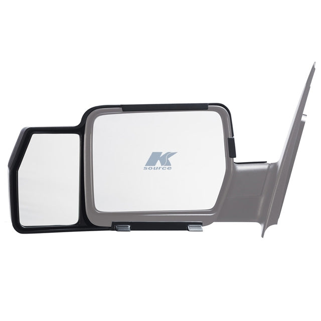 Silver K-Source 81800 Snap-On Towing Mirror Dual Glass Surface - Front View | United RV Parts