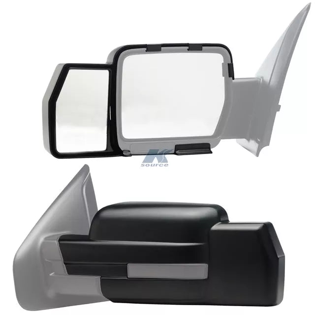 Black K-Source 81810 Snap-On Towing Mirror - Side View | United RV Parts