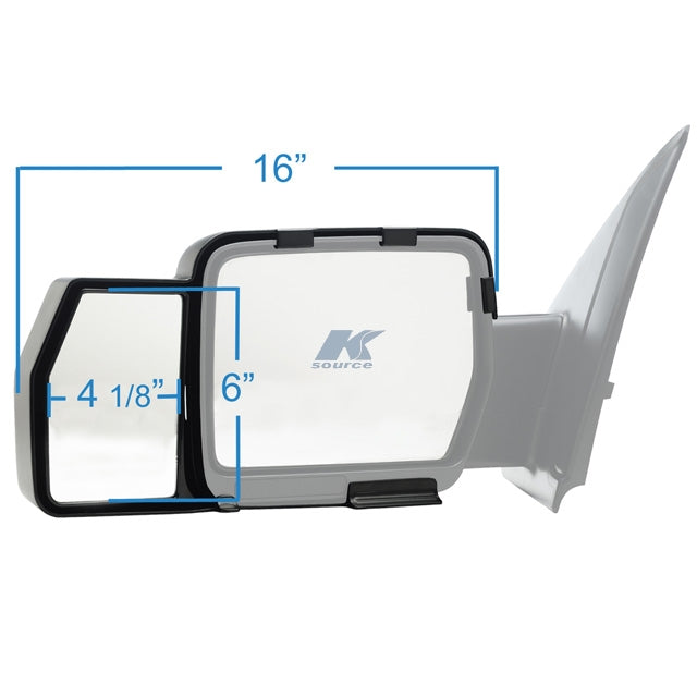 K-Source 81810 Towing Mirror Dimensions - Technical Specs | United RV Parts