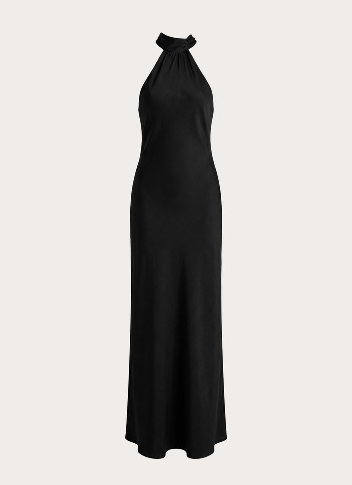 Keena Scarf Maxi Dress - Black