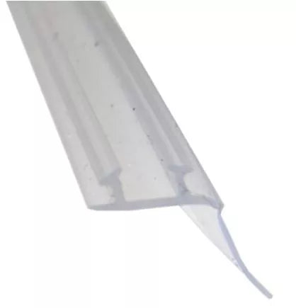 Clear Vinyl RV Shower Door Bottom Seal 281618 - Angled View | United RV Parts