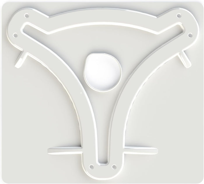 White Steel KING MB8200 OmniPro Antenna Mounting Plate - Top View | United RV Parts
