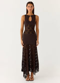 Koka Lace Maxi Dress - Cool Chocolate