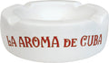 La Aroma De Cuba White Ceramic Ashtray