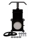 Black LaSalle Bristol 3 Inch Sewer Waste Valve 39240 with Hardware Kit - Product View | United RV Parts
