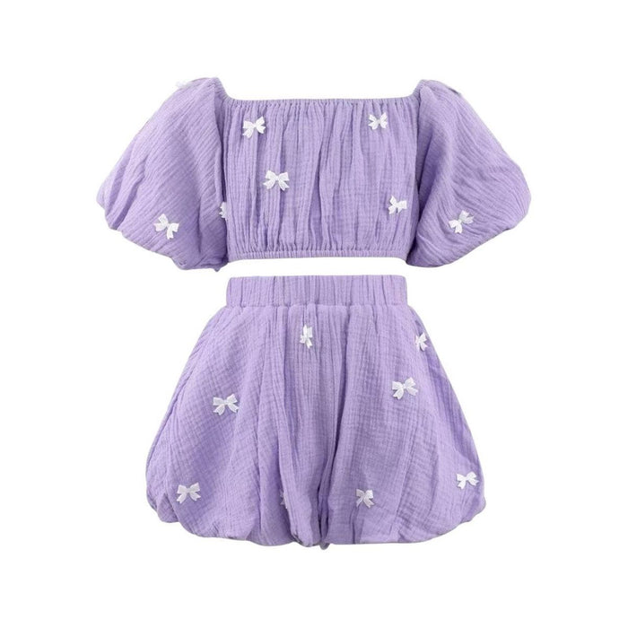 Lavender Hailey Bow Bubble Set