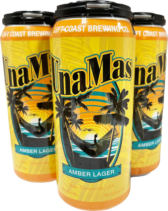 Left Coast Una Mas Amber Lager 16oz 4pk Cans