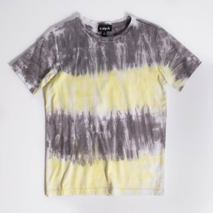 Lemon Drop Stripe Tie Dye Tee