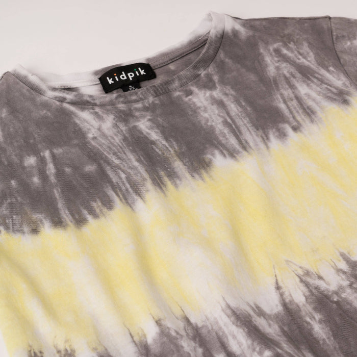 Lemon Drop Stripe Tie Dye Tee