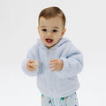 Light Blue Chenille Hooded Jacket