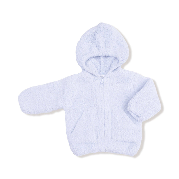 Light Blue Chenille Hooded Jacket