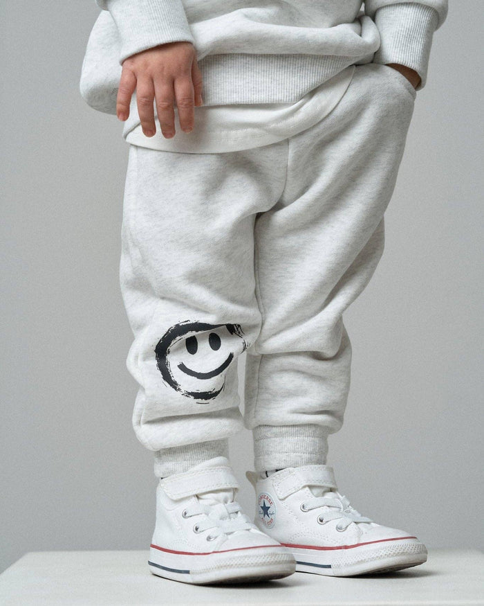 Light Heather Grey Happy Day Sweatpants