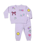 Lilac Doodle Patches Set