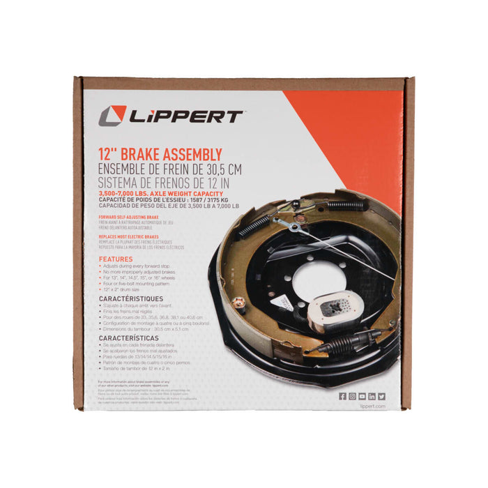 Lippert 12 Inch Brake Assembly 296651 Product Box Packaging - Front View | United RV Parts