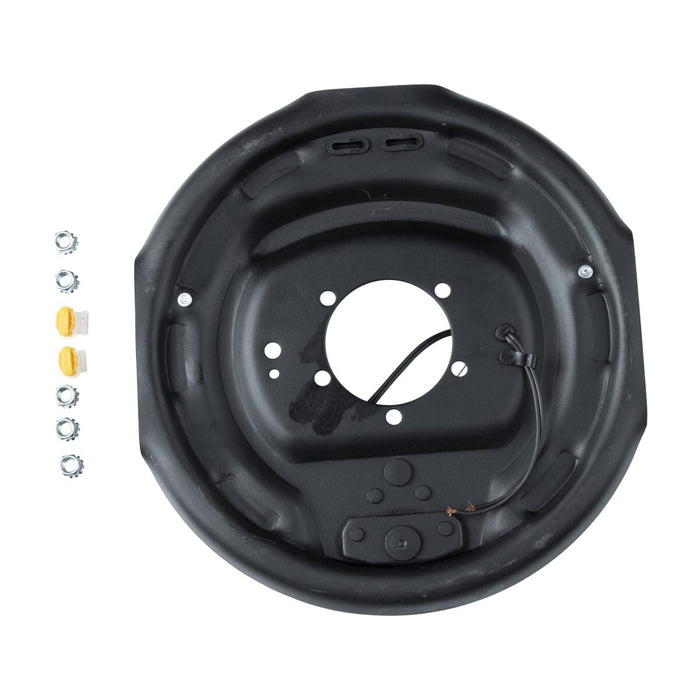Lippert 12" Electric Brake Assembly - Back Plate View with Hardware | United RV Parts