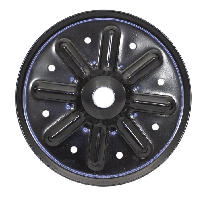 Black Steel Lippert 9 Inch Foot Pad - Top View | United RV Parts