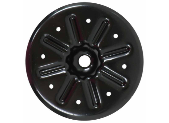 Black Steel RV Jack Foot Pad - Angled View | United RV Parts