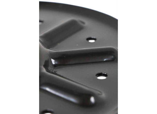Black Steel Foot Pad Mounting Holes - Close-Up Detail | United RV Parts